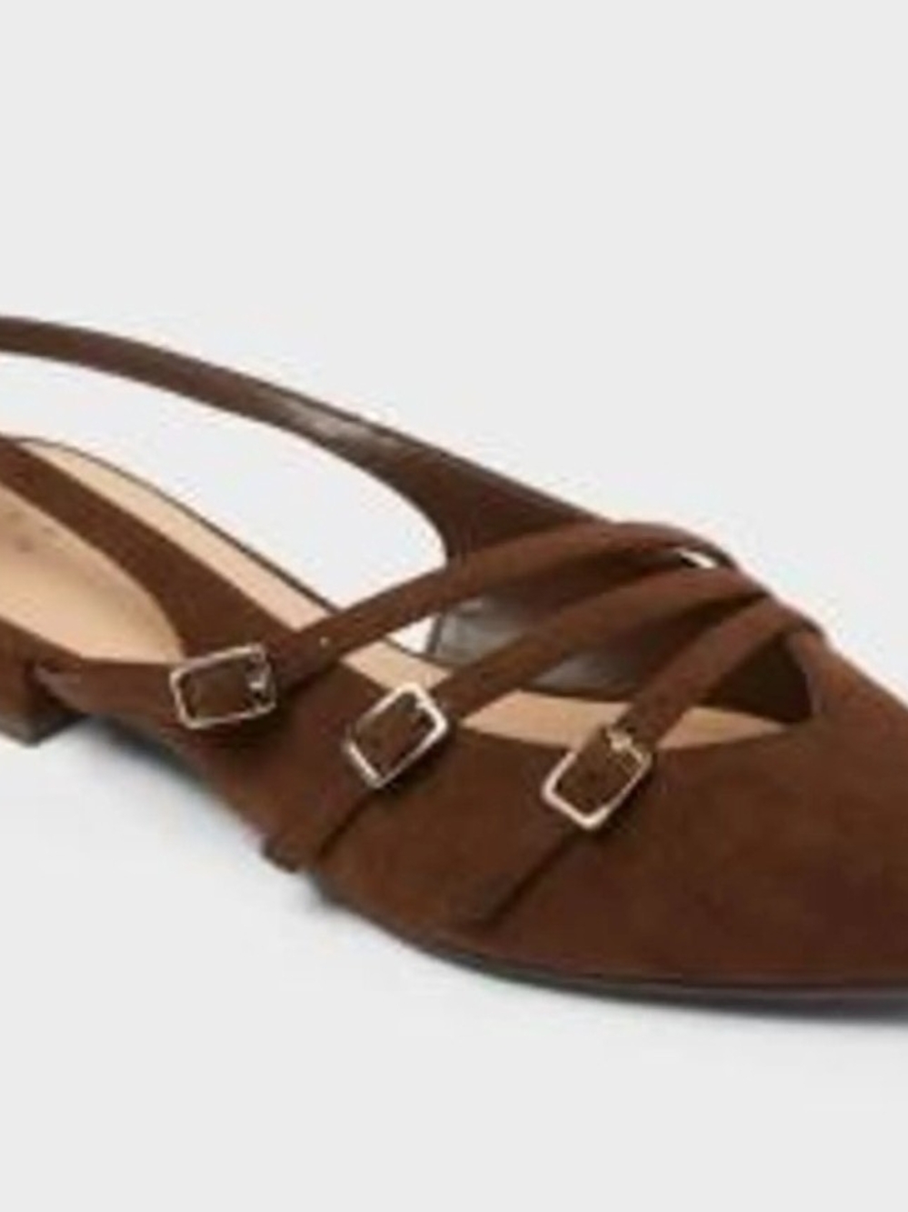 NWT A New Day Twiggy Multi-Buckle Slingback Mule Flats Size 9.5